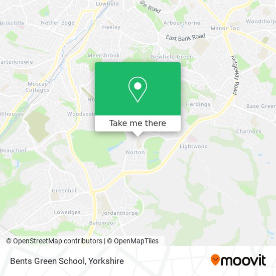 Bents Green School map