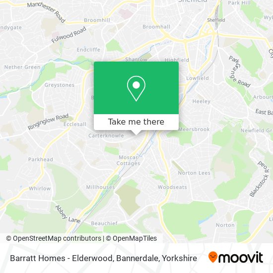 Barratt Homes - Elderwood, Bannerdale map