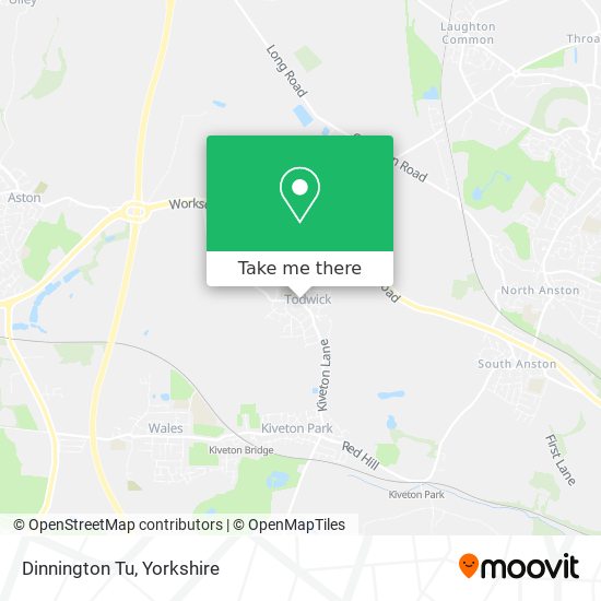 Dinnington Tu map