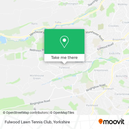 Fulwood Lawn Tennis Club map