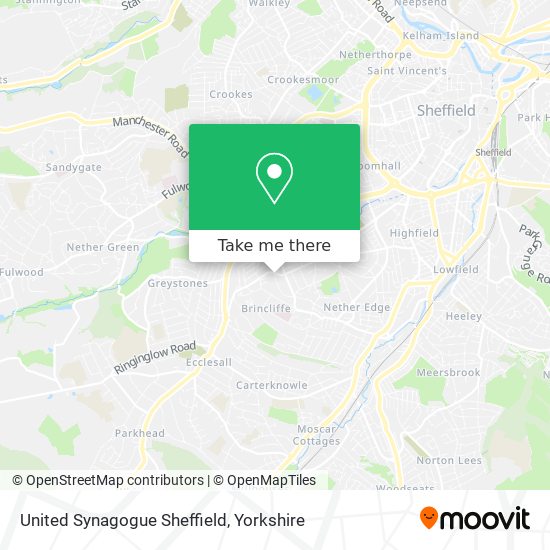 United Synagogue Sheffield map
