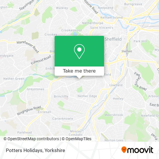 Potters Holidays map