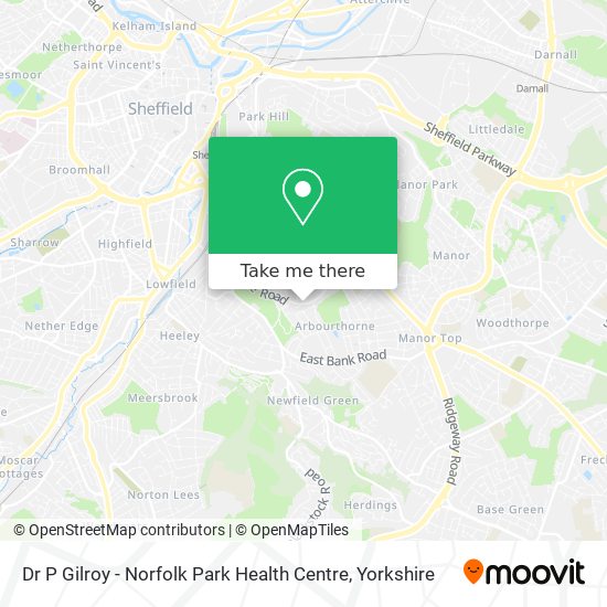 Dr P Gilroy - Norfolk Park Health Centre map