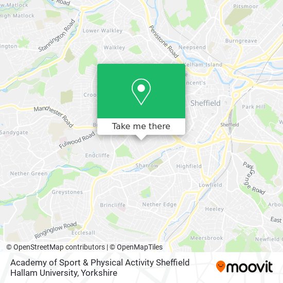 Academy of Sport & Physical Activity Sheffield Hallam University map