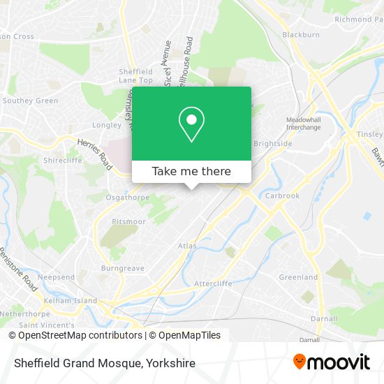 Sheffield Grand Mosque map