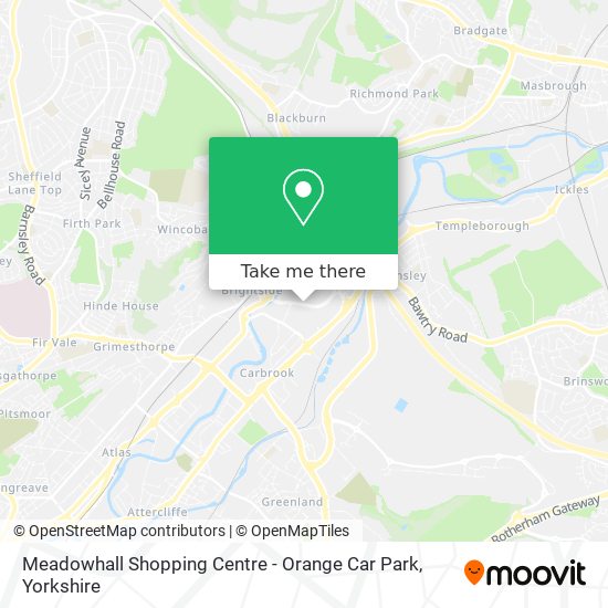 Meadowhall Shopping Centre - Orange Car Park map