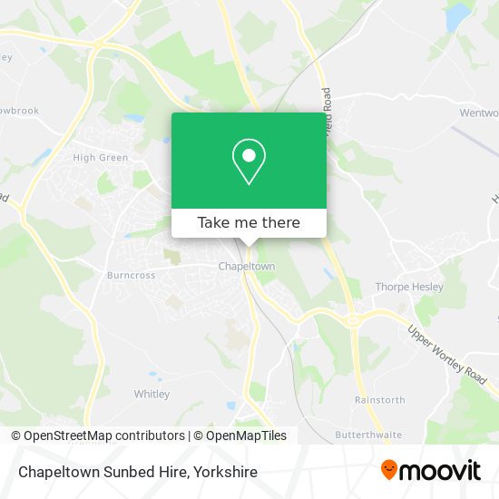 Chapeltown Sunbed Hire map