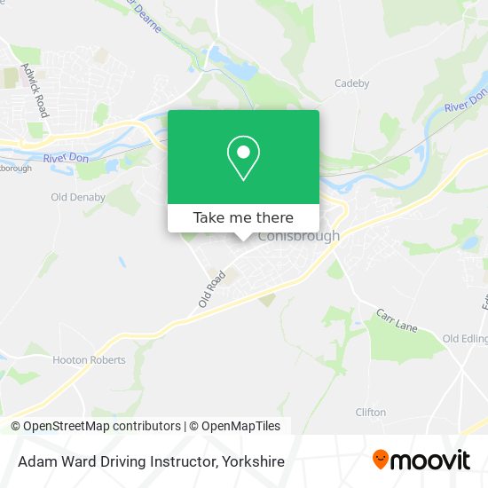 Adam Ward Driving Instructor map