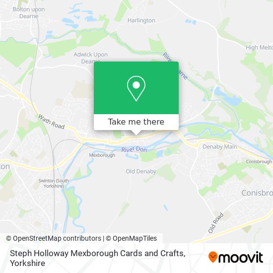 Steph Holloway Mexborough Cards and Crafts map