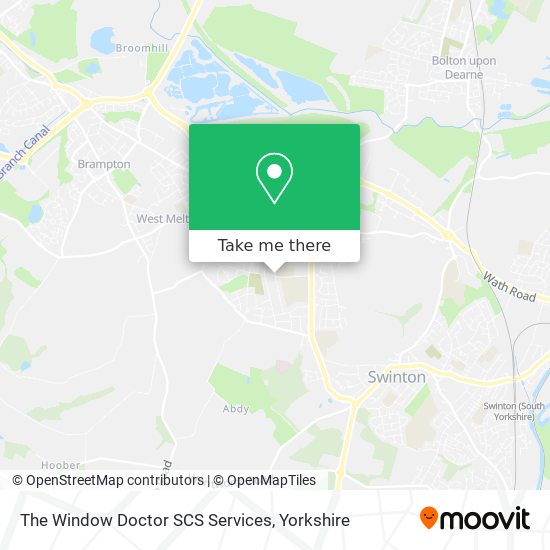 The Window Doctor SCS Services map