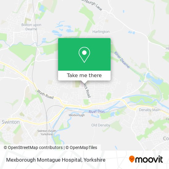 Mexborough Montague Hospital map