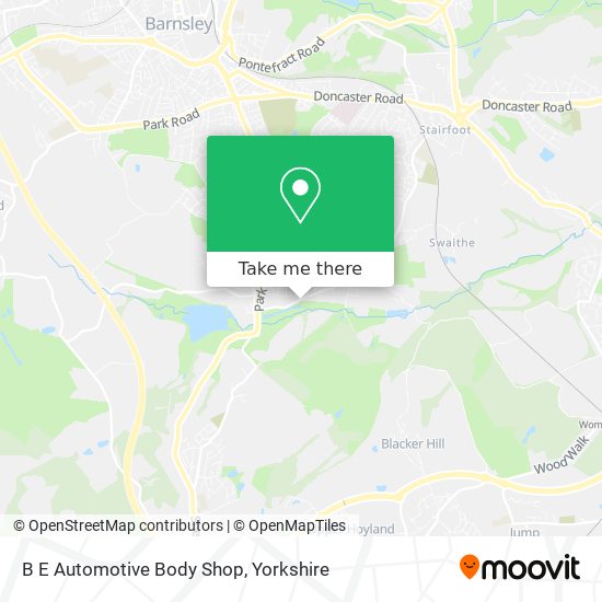 B E Automotive Body Shop map