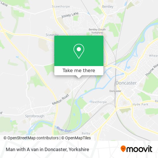 Man with A van in Doncaster map