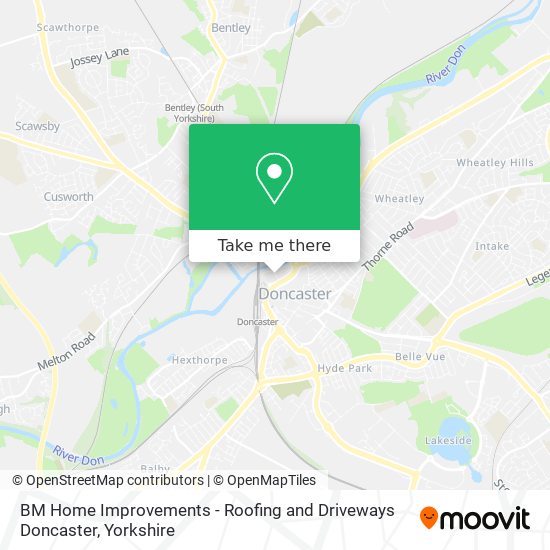 BM Home Improvements - Roofing and Driveways Doncaster map