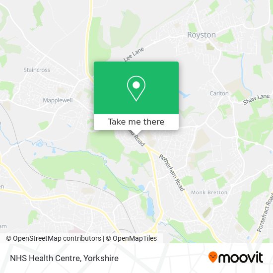 NHS Health Centre map