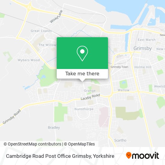 Cambridge Road Post Office Grimsby map