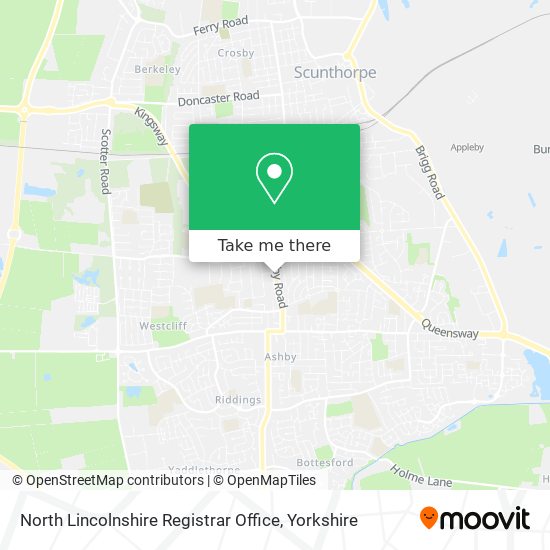 North Lincolnshire Registrar Office map