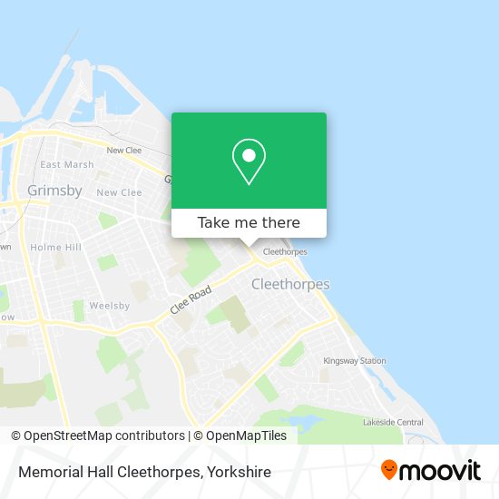 Memorial Hall Cleethorpes map