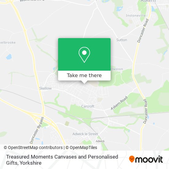 Treasured Moments Canvases and Personalised Gifts map