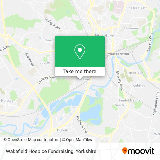 Wakefield Hospice Fundraising map