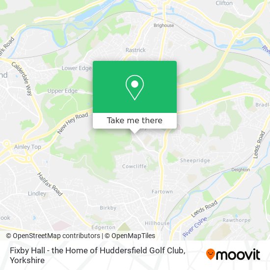 Fixby Hall - the Home of Huddersfield Golf Club map