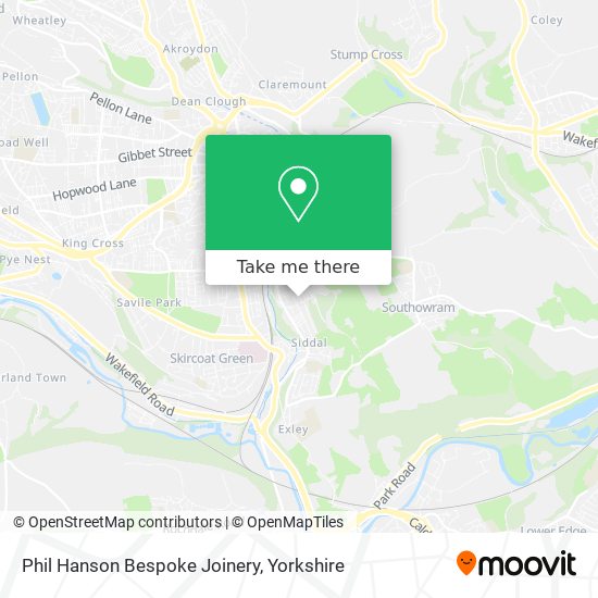 Phil Hanson Bespoke Joinery map