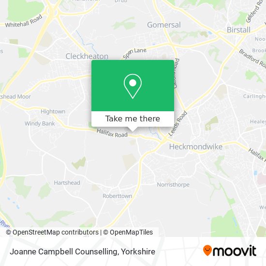 Joanne Campbell Counselling map