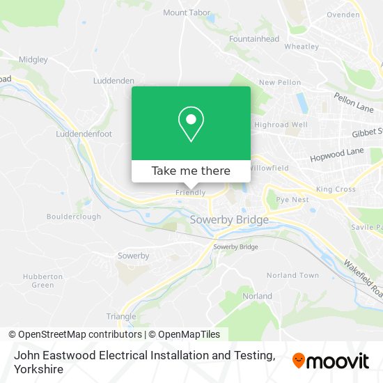 John Eastwood Electrical Installation and Testing map