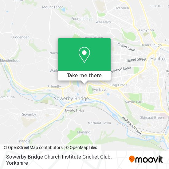 Sowerby Bridge Church Institute Cricket Club map