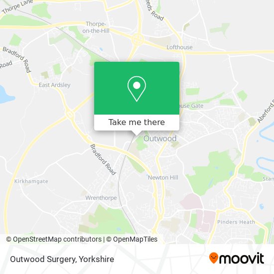 Outwood Surgery map