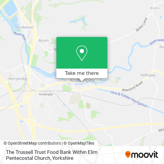 The Trussell Trust Food Bank Within Elim Pentecostal Church map