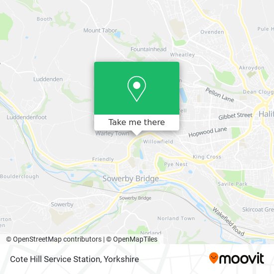 Cote Hill Service Station map