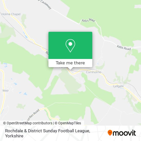 Rochdale & District Sunday Football League map