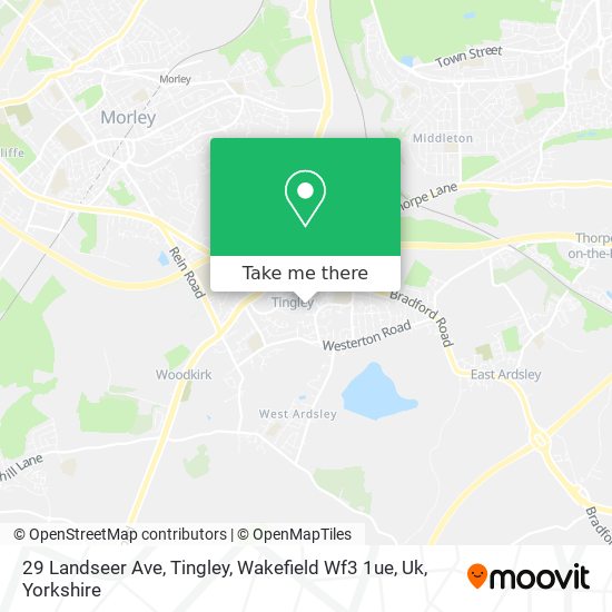 29 Landseer Ave, Tingley, Wakefield Wf3 1ue, Uk map