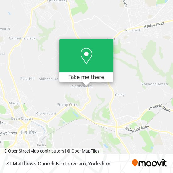 St Matthews Church Northowram map
