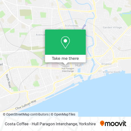 How to get to Costa Coffee Hull Paragon Interchange by Bus or Train?