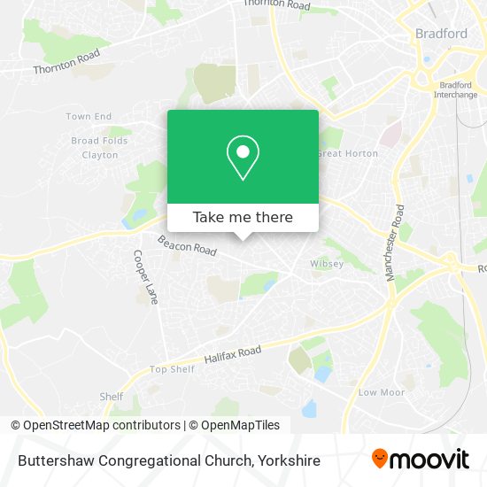 Buttershaw Congregational Church map
