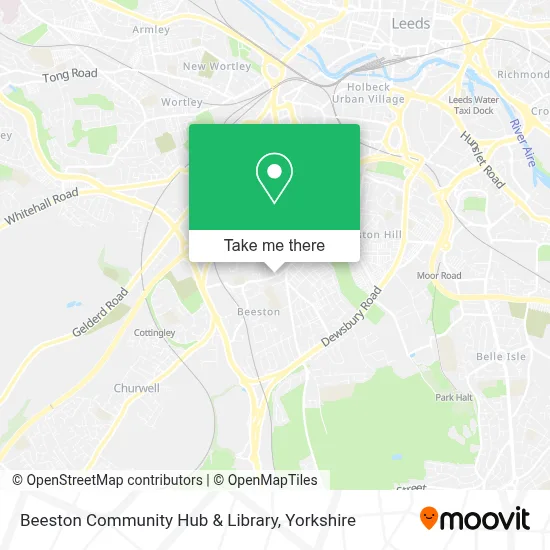 Beeston Community Hub & Library map