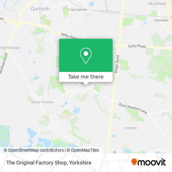 The Original Factory Shop map
