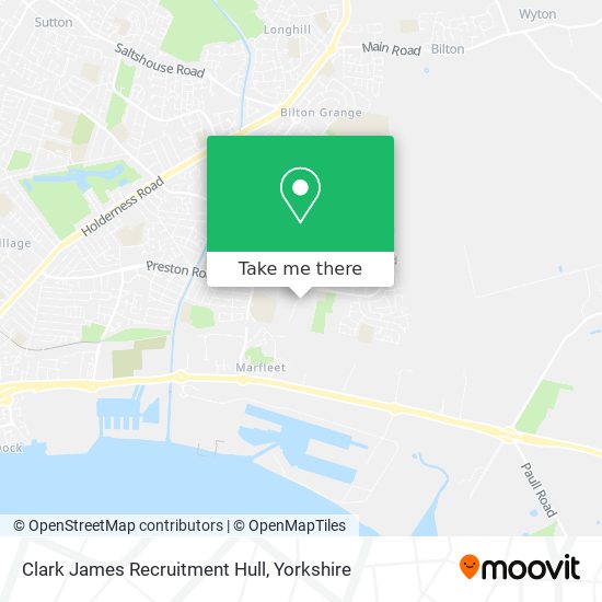 Clark James Recruitment Hull map
