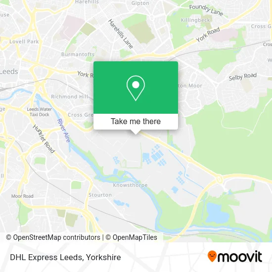 DHL Express Leeds map
