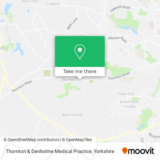 Thornton & Denholme Medical Practice map