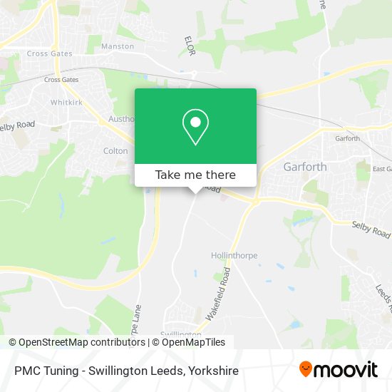 PMC Tuning - Swillington Leeds map