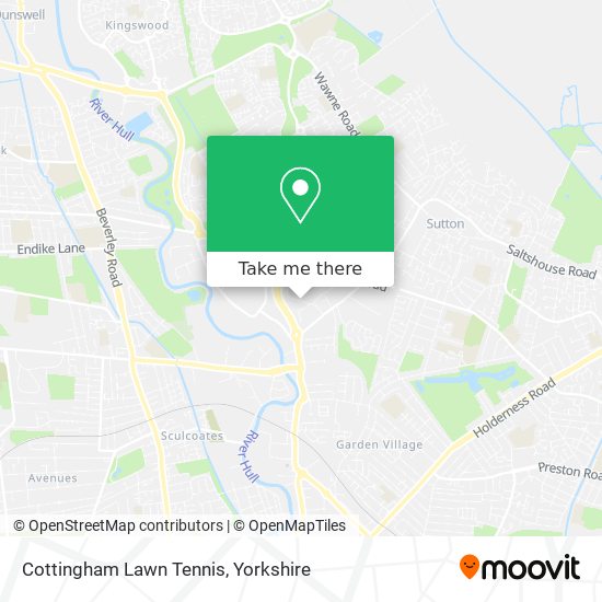 Cottingham Lawn Tennis map