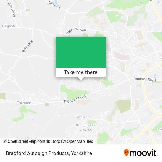 Bradford Autosign Products map