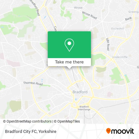 Bradford City FC map
