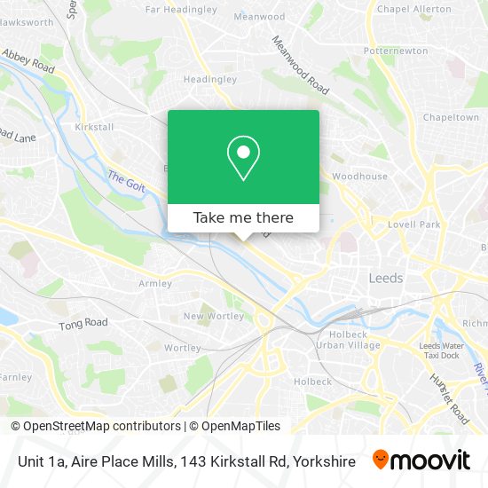 Unit 1a, Aire Place Mills, 143 Kirkstall Rd map