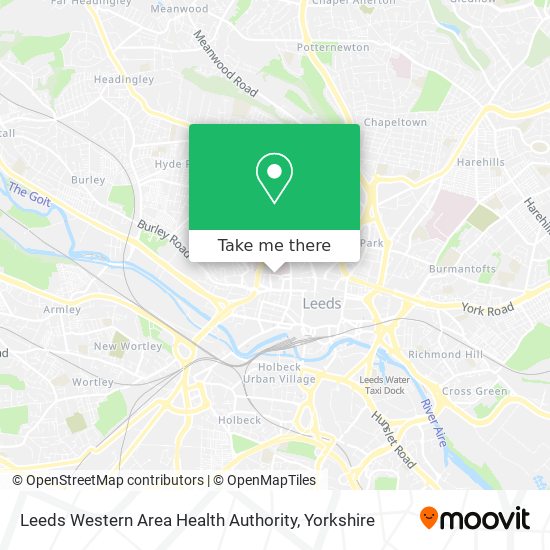 Leeds Western Area Health Authority map