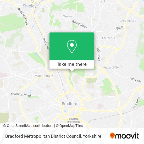 Bradford Metropolitan District Council map