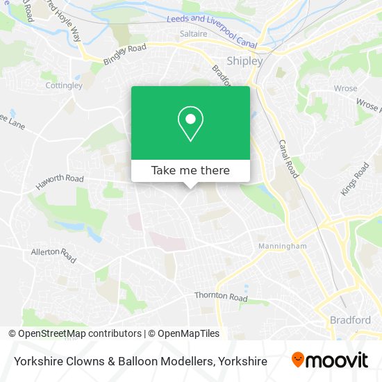 Yorkshire Clowns & Balloon Modellers map